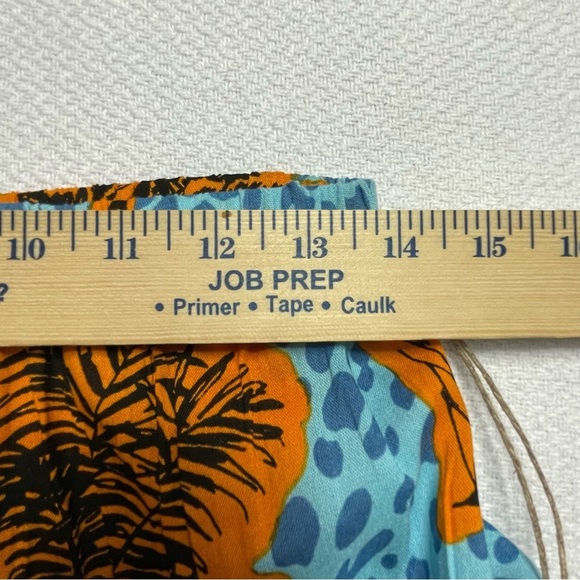 True Destinations Pants Wide Loose Leg w/ Split Blue & Gold Women’s Size Medium - Picture 9 of 16